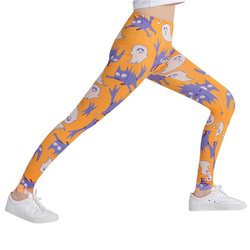 Women's Yoga pants Ghost for Halloween Women's colorful Yoga pencil pants